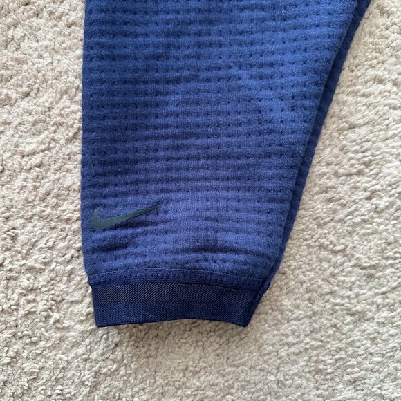 Nike Sweater Womens Small Crewneck Pullover Cropped Blue Logo Long Sleeve - Picture 8 of 9